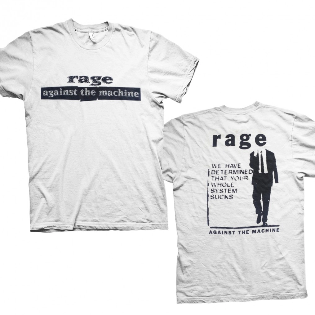 RAGE AGAINST THE MACHINE / レイジ・アゲインスト・ザ・マシーン / RATM SYSTEM SUCKS WHITE T-SHIRT