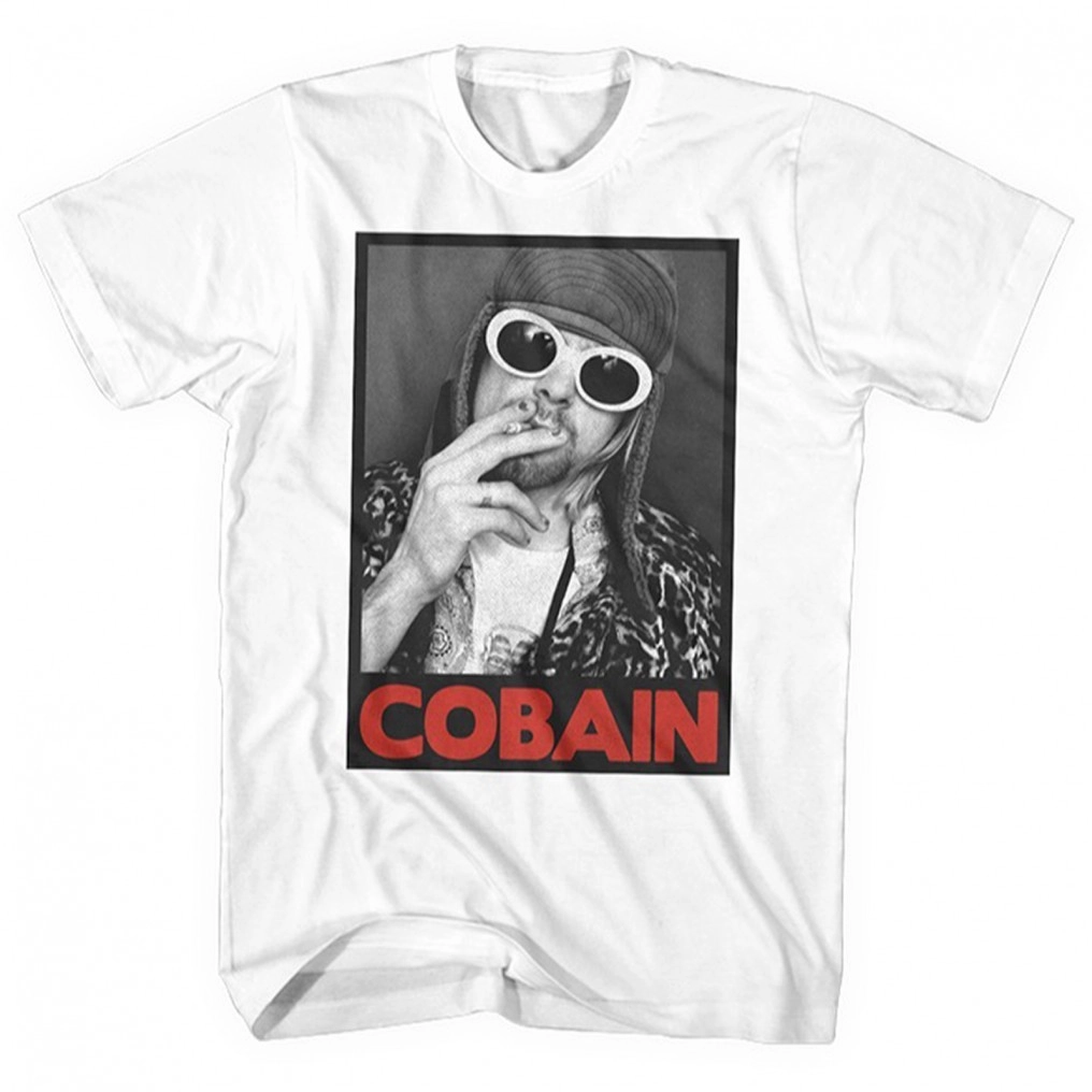 KURT COBAIN / カート・コバーン / KURT COBAIN CIGARETTE WHITE MEN'S T-SHIRT