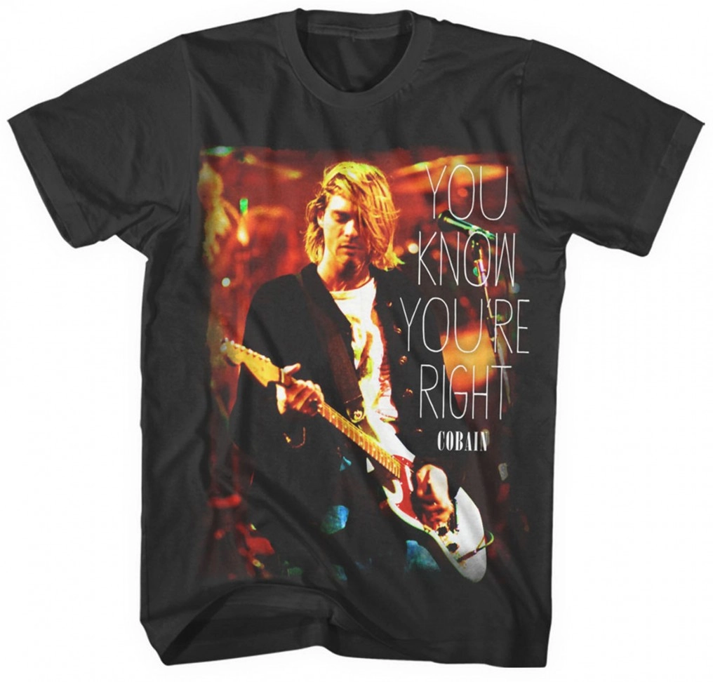 KURT COBAIN / カート・コバーン / KURT COBAIN YOU KNOW YOU'RE RIGHT BLACK T-SHIRT