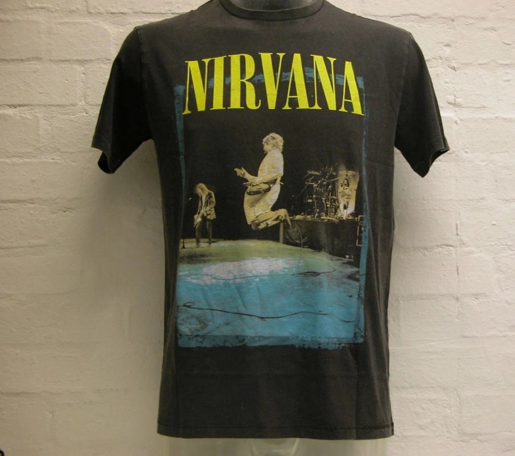 NIRVANA / ニルヴァーナ / NIRVANA STAGE JUMP ACID WASHED T-SHIRT