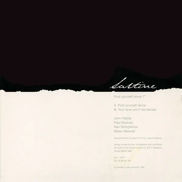 SALTINE / ソルティーン / FIND YOURSELF ALONE