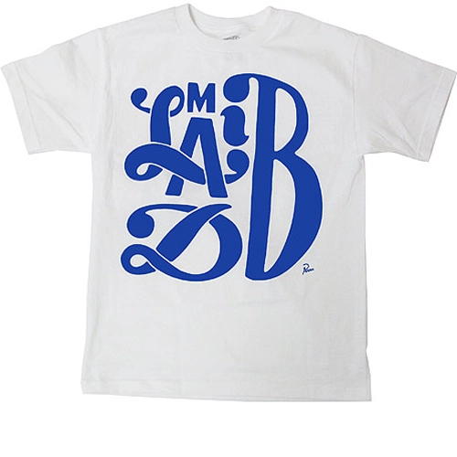 MADLIB / PARRA T-SHIRT WHT/BLU - L