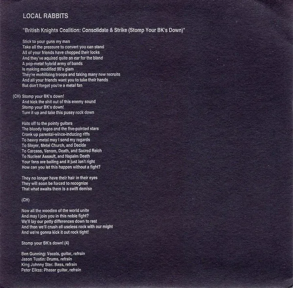 LOCAL RABBITS / BRITISH KNIGHTS COAL