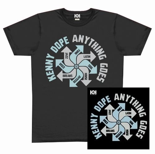 KENNY DOPE / ケニー・ドープ / ANYTHING GOES MIX CD & T-SHIRT BLACK L