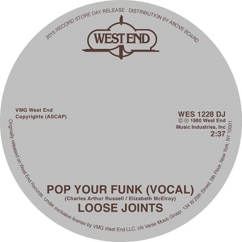 LOOSE JOINTS / ルーズ・ジョインツ / POP YOUR FUNK