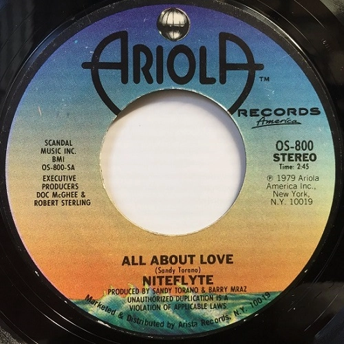 NITEFLYTE / ナイトフライト / ALL ABOUT LOVE