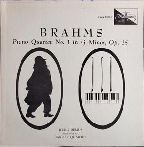 JORG DEMUS / イェルク・デームス / BRAHMS: PIANO QUARTET NO.1 IN G MINOR OP.25