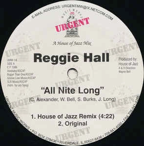 REGGIE HALL / ALL NITE LONG