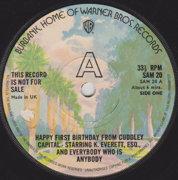 KENNY EVERETT / HAPPY FIRST BIRTHDAY FROM CUDDLEY CAPITAL