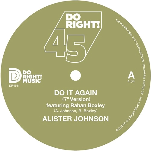ALISTER JOHNSON / アリスター・ジョンソン / "DO IT AGAIN (7"")"
