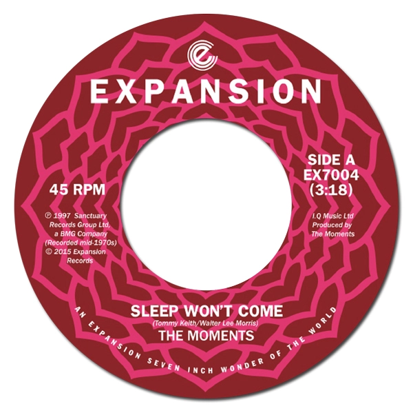 MOMENTS / モーメンツ / "SLEEP WON'T COME / IT DON'T RAIN IN MY BACKYARD (7"")"