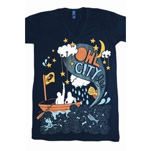 OWL CITY / アウル・シティー / MIDNIGHT RIDE V-NECK (NAVY) T (M)
