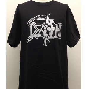 DEATH / デス / NEW LOGO(SILVER ON BLACK)<SIZE:S>