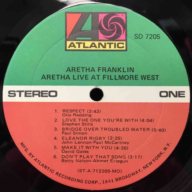 LIVE AT FILMORE WEST / ARETHA FRANKLIN / アレサ・フランクリン