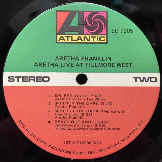LIVE AT FILMORE WEST / ARETHA FRANKLIN / アレサ・フランクリン