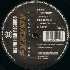 SYZYGY (90S TECHNO) / CAN I DREAM?