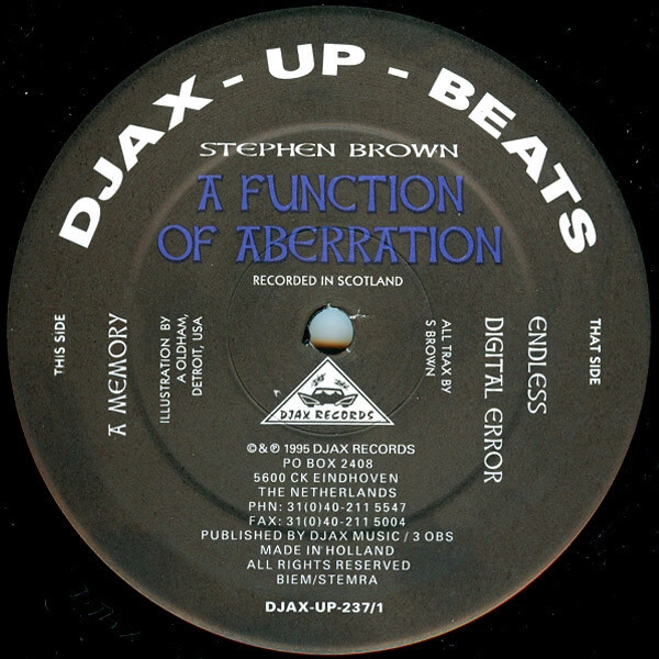 STEPHEN BROWN / FUNCTION OF ABERRATI