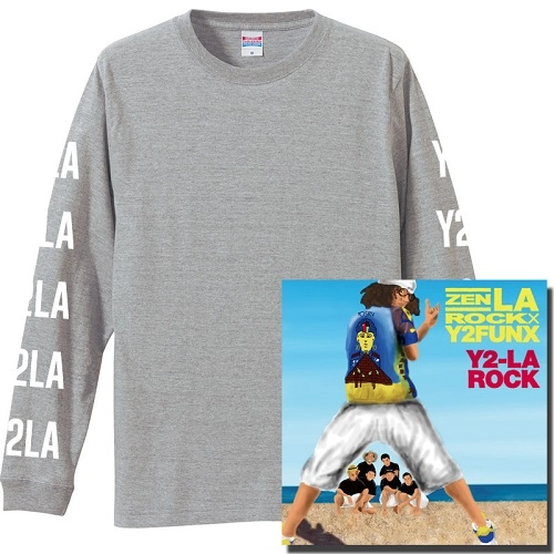 ZEN-LA-ROCK / Y2-LA-ROCK★ディスクユニオン限定ロングスリーブTシャツ付セット"GRAY"Mサイズ