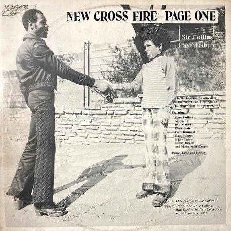 SIR COLLINS / NEW CROSS FIRE PAGE ONE