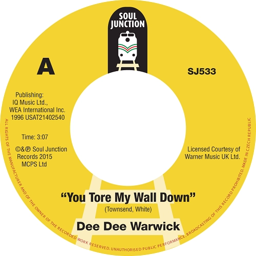 DEE DEE WARWICK / ディー・ディー・ワーウィック / YOU TORE MY WALL DOWN / CAN'T WAIT UNTIL TOMORROW