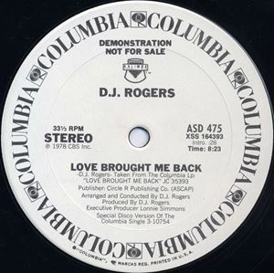 D.J. ROGERS / DJロジャース / LOVE BROUGHT ME BACK