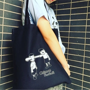 CHINESE FOOTBALL / BLACK TOTE BAG