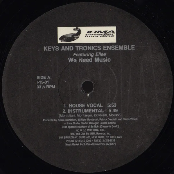 KEYS AND TRONICS ENS / WE NEED MUSIC