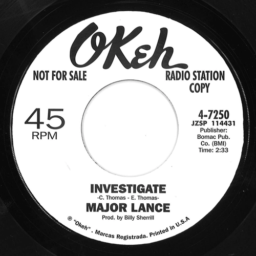 MAJOR LANCE / メジャー・ランス / INVESTIGATE