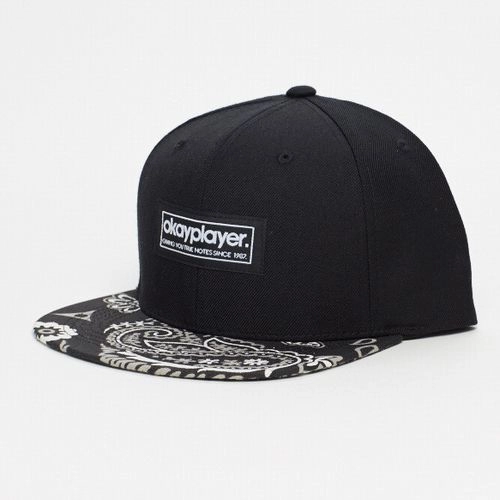 V.A. (OKAYPLAYER) / BANDANA BRIM STRAPBACK (BLACK)
