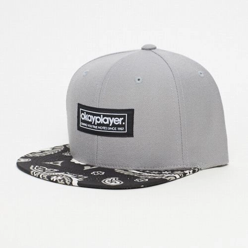 V.A. (OKAYPLAYER) / BANDANA BRIM STRAPBACK (GREY)