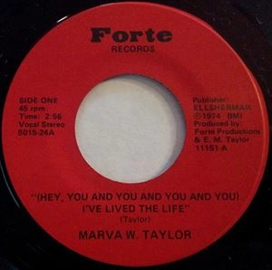 MARVA WHITNEY / マーヴァ・ホイットニー / (HEY YOU AND YOU AND YOU AND YOU) I'VE LIVED THE LIFE