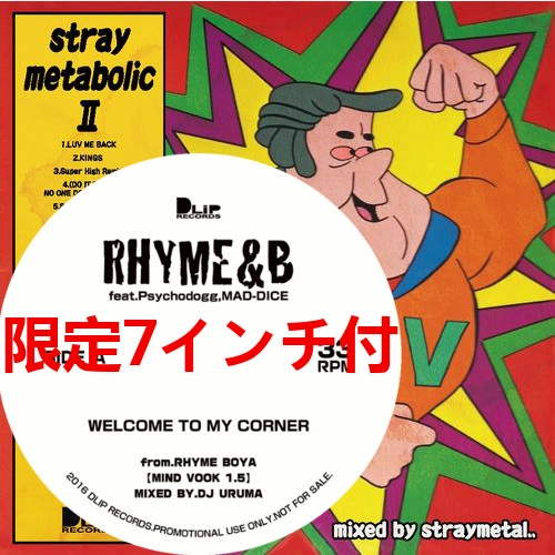 straymetal as RHYME.B  / ストレイメタル / straymetabolic Ⅱ★ディスクユニオン限定7インチ付セット