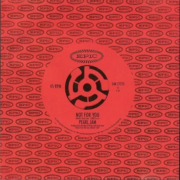 PEARL JAM / パール・ジャム / NOT FOR YOU