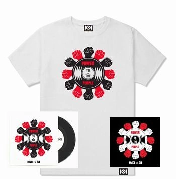 MARK DE CLIVE LOWE & GB / POWER TO THE PEOPLE MIX CD & T-SHIRT  WHITE L & 7-INCH