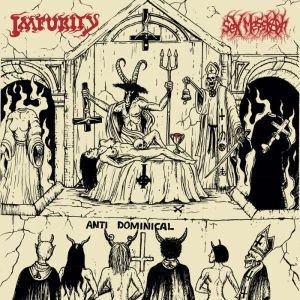 SPLIT (IMPURITY/SEX MESSIAH) / VOMITING BLASPHEMIES OVER THE WORLD<BLACK VINYL>