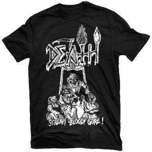 DEATH / デス / SCREAM BLOODY GORE LINE ART(BLACK)<SIZE:XL>