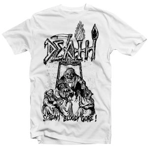 DEATH / デス / SCREAM BLOODY GORE LINE ART(WHITE)<SIZE:M>