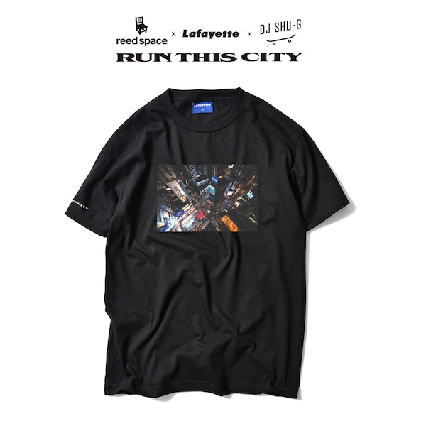 Reed Space x Lafayette x DJ Shu-G / RUN THIS CITY TEE "BLACK" Size: M