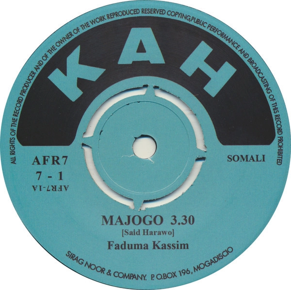 FADUMA KASSIM / ファドゥマ・カッシム / MAJOGO / BERFLASANA