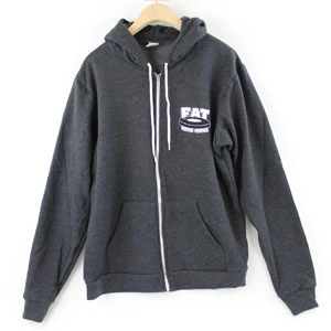 FAT WRECK CHORDS OFFICIAL GOODS / S/DARK GREY ZIP-UP HOODIE