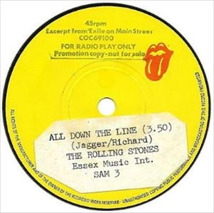 ROLLING STONES / ローリング・ストーンズ / ALL DOWN THE LINE (PROMO)