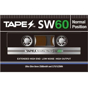 バッテリーチャージャー / カセットテープ型バッテリーチャージャー TAPES BLACK ver