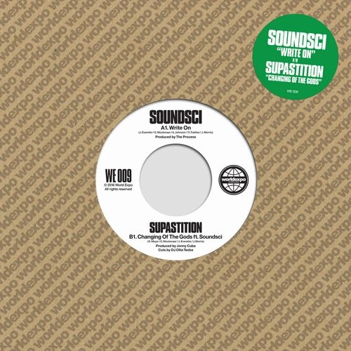 SOUNDSCI B/W SUPASTITION / WRITE ON B/W CHANGING OF THE GODS FEAT. SOUNDSCI
