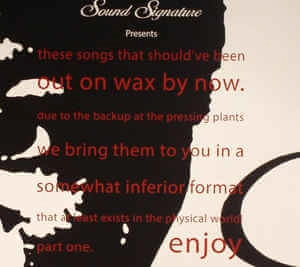 V.A.(SOUND SIGNATURE) / THESE SONGS THAT SHOULD'VE BEEN OUT ON WAX BY NOW. PART ONE
