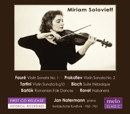 MYRIAM SOLOVIEFF / ミリアム・ソロヴィエフ / FAURE,PROKOFIEV&TARITINI:VIOLIN SONATAS/ETC