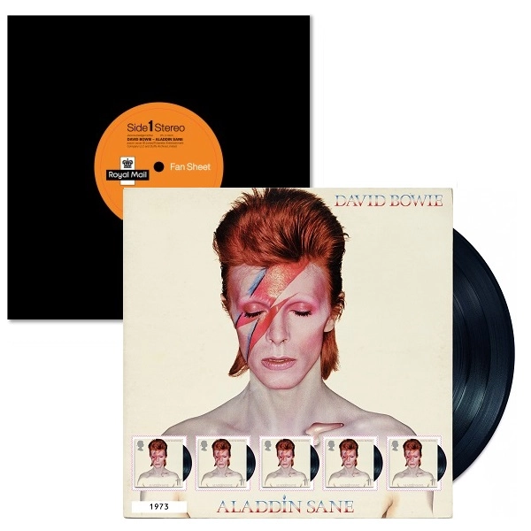 DAVID BOWIE / デヴィッド・ボウイ / DAVID BOWIE ALADDIN SANE FAN SHEET(切手)