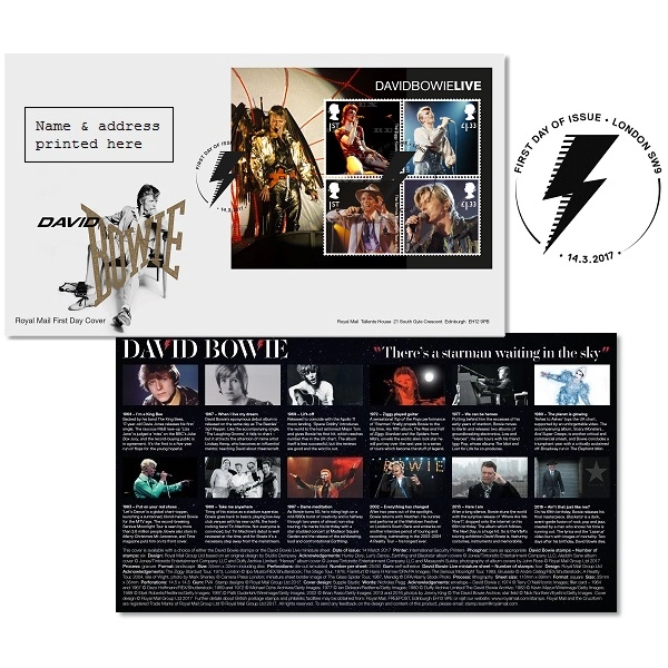 DAVID BOWIE / デヴィッド・ボウイ / DAVID BOWIE LONDON FIRST DAY COVER STAMP SHEET(切手)