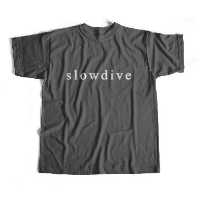 SLOWDIVE / スロウダイヴ / BLURRED LOGO TEE (CHARCOAL)(M)