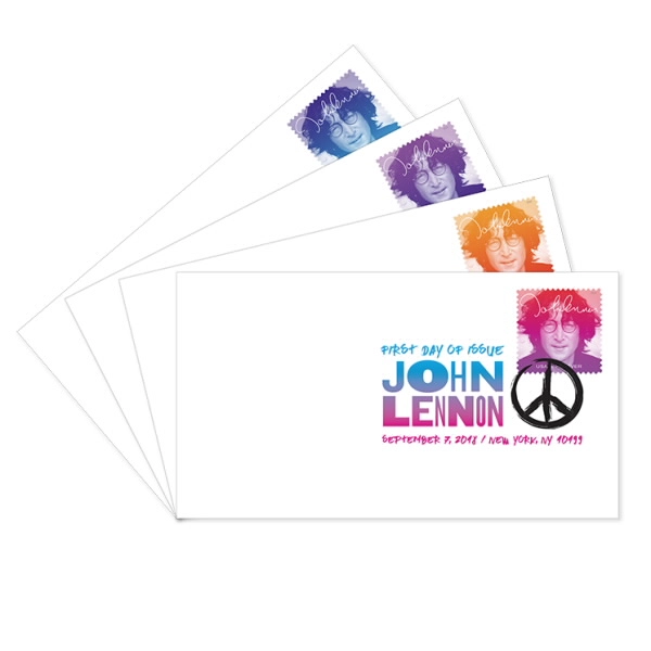 JOHN LENNON / ジョン・レノン / FIRST DAY OF ISSUE 4種/デジタルカラー消印