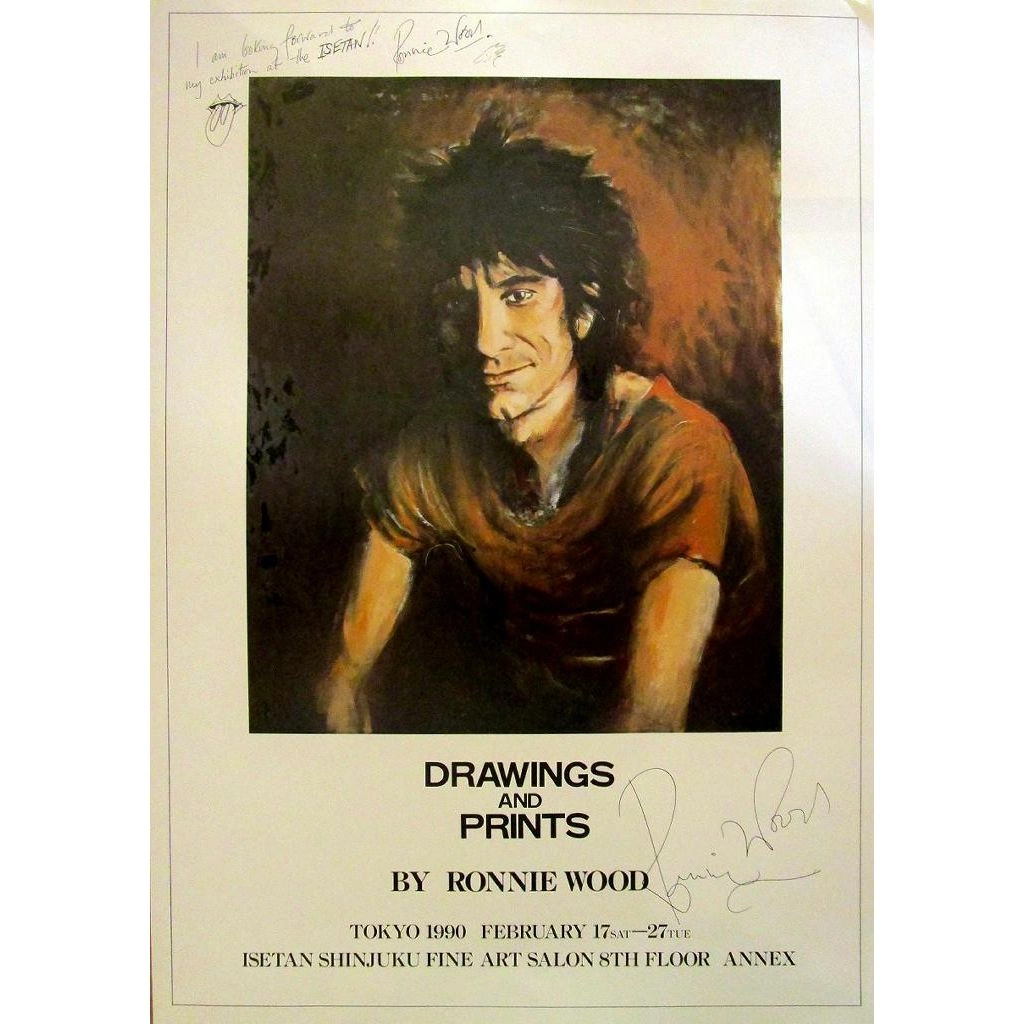 RON WOOD / ロン・ウッド / ロニー・ウッド・ポスター/サイン入り